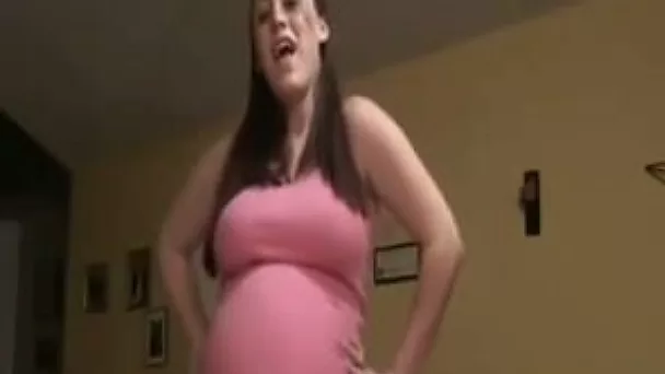 This pregnant nympho is giving me a perfect jerk off instruction
