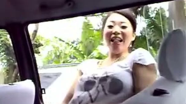 My Chinese girlfriend flashes her tits every chance she gets