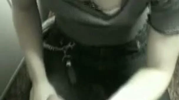 This lewd emo bitch knows how to give a good handjob