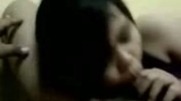 Dark-haired bimbo treats my cock like an ice cream cone