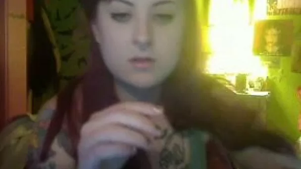 My red-haired friend with tattoos is good at giving blowjobs