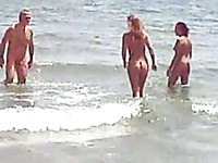 Spring break fun on the beach with my naked coeds
