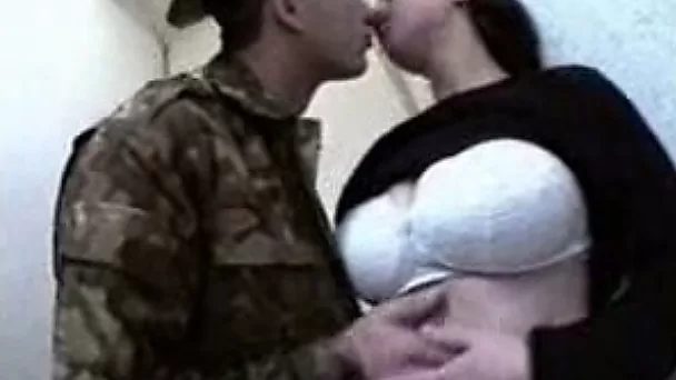 Horny soldier boy fucked my tight hairy snatch in the train's restroom