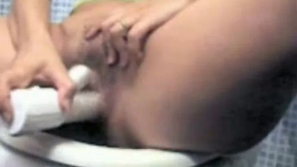 My 33 years old MILF wife fucks her hairy pussy with big vibrator