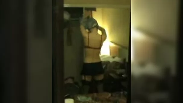 Peeking on my neighbor's slutty daughter getting ready for date