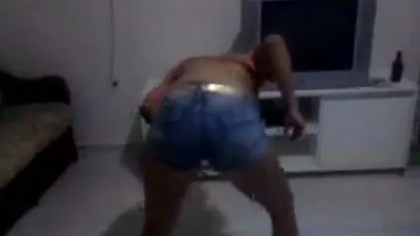 Homemade solo with my friend shaking her juicy butt