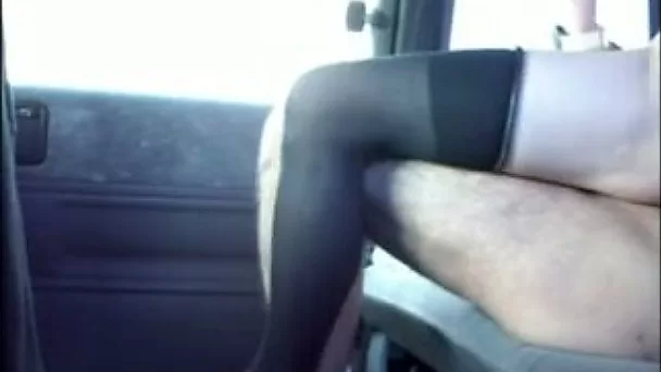 Bitch in stockings lets me drill her cunt deep and hard in a van