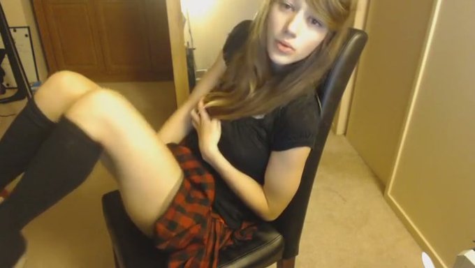 Sexy Coed In Plaid Skirt Loves Doing Naughty Things On Webcam Mylust Com Video