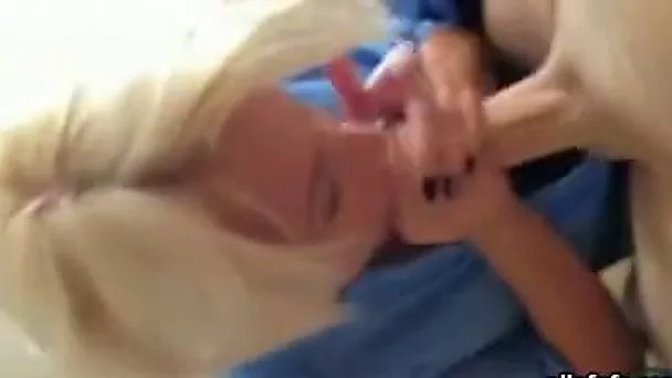 POV clip with a sizzling blonde milf working on a cock