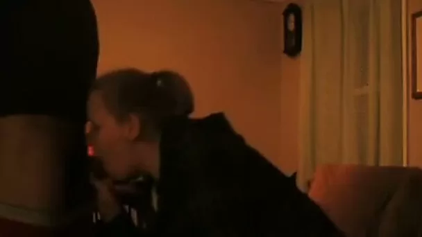 Cock craving blonde proudly shows off her cock sucking skills