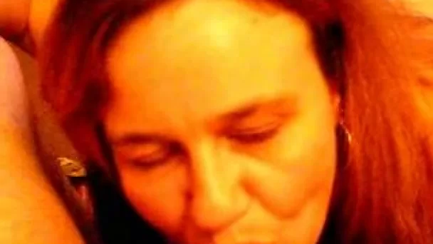 Submissive slutty MILF wife gives me blowjob exposing her ass