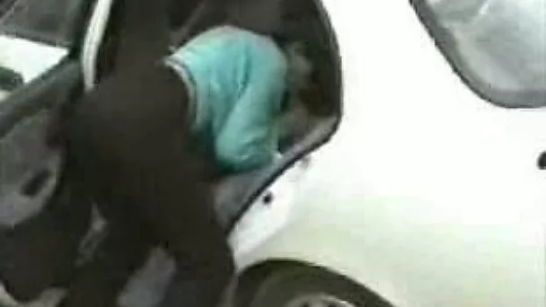 Curvy and young Turkish prostitute gives my friend a blowjob in car