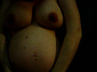My seductive pregnant MILF wife blows me and gives titjob