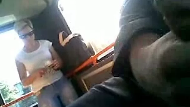 Jerking off on one sassy madam while riding public bus