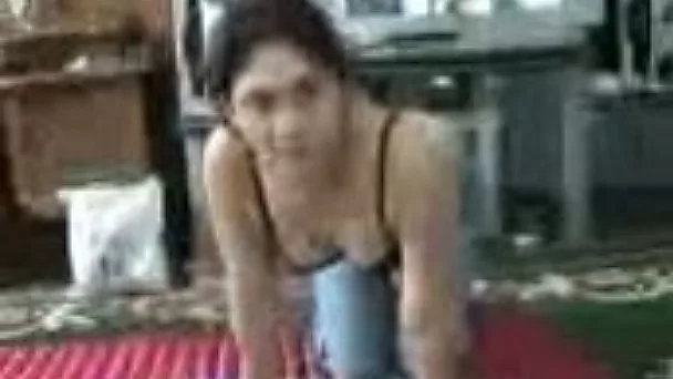My sweet Indian milf fuck friend blows my dick on the floor