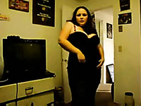 Marvelous white BBW amateur girl stripteased on webcam