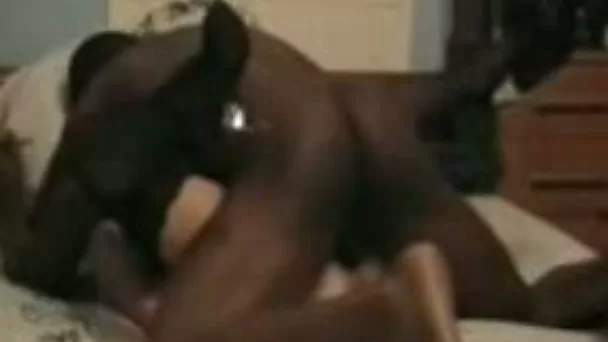Black stud fucks me hard to make a good homemade porn video