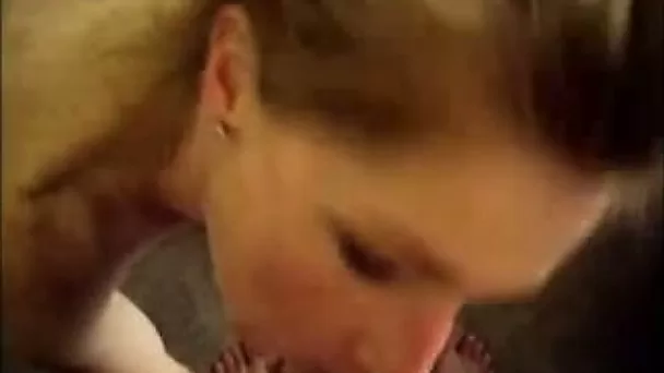 Blonde hot white wife gives me head like a slut on cam