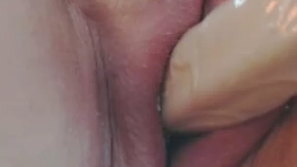 Beautiful wet white pussy looks like a Belgian waffle with syrup