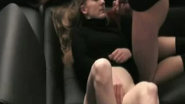 My co-worker fingers her pussy while getting face-fucked by me