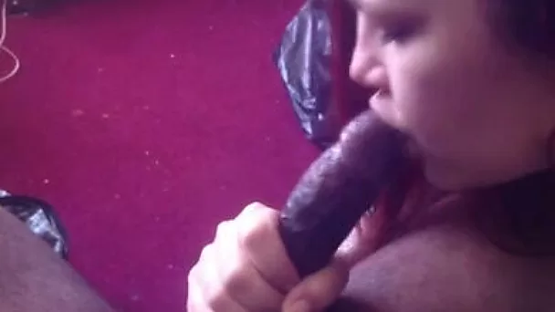 Redhead neighbour sucks my BBC in POV clip and doesn't want to stop