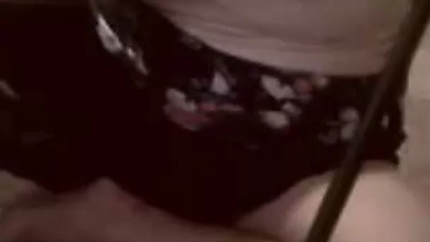Chubby amateur lady plays with her tits and pussy in webcam solo video