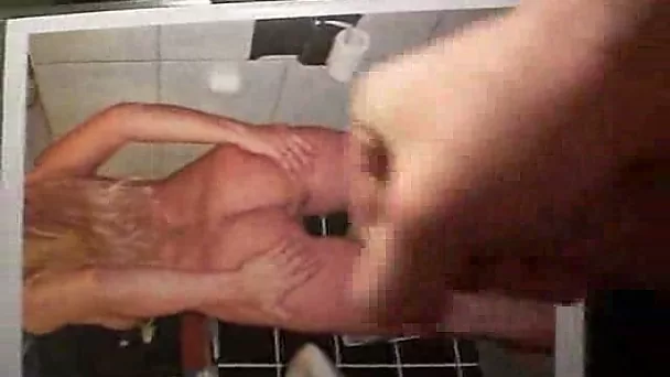 Jacking off on my neighbor's hot blonde wife nude pics