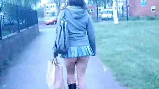 My lusty well stacked gf exposes her big ass wearing tiny miniskirt