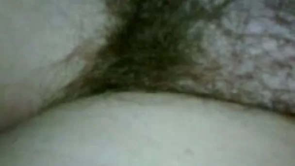 Extremely hairy snatch of my cougar girlfriend closeup