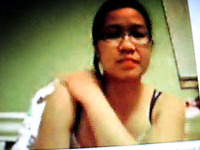 Young and chubby Asian webcam hottie in glasses flirts with me