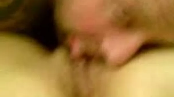 My beloved husband digs my wet pussy with his tongue and lips
