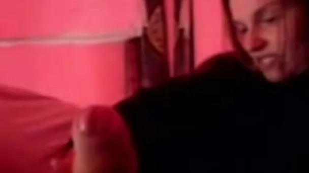 Beautiful and young hottie blows my dick in my room