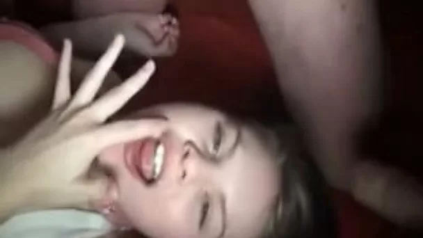 Insatiable whore enjoys gangbang sex with me and my friends