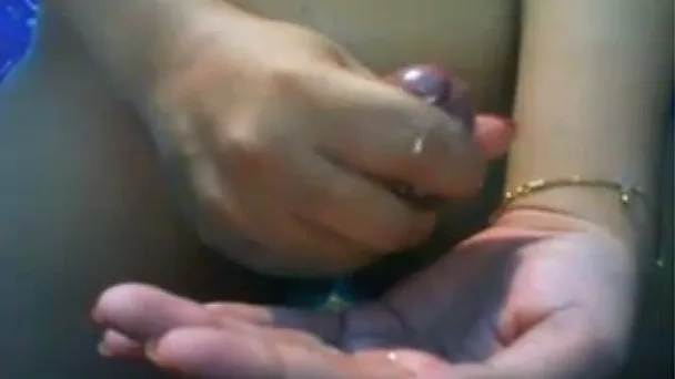 Horny pierced shemale plays with her dick in webcam solo scene