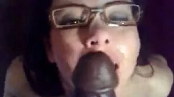 Hot French white cumslut girl loves big load on her face