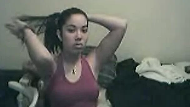 Asian hip hop webcam girl flashes her delicious tits for me