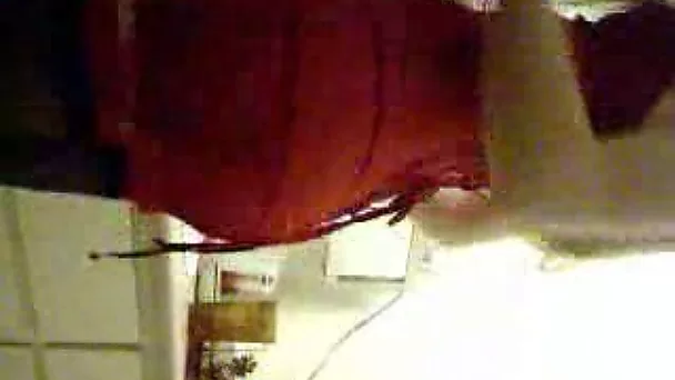 Lovely redhead girlfriend in her sexy night dress on cam