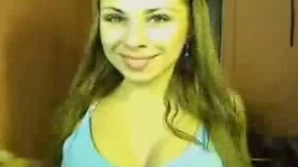 Striptease show for fifty bucks by charming dark haired webcam babe