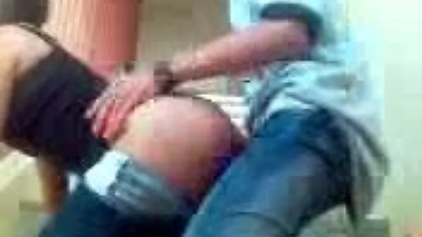 Doggufucking my brunette gf on the steps over her house