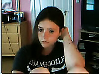Sexy teen brunette slut on webcam handling a big tool
