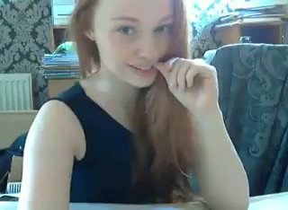 Red-head fingers herself for webcam
