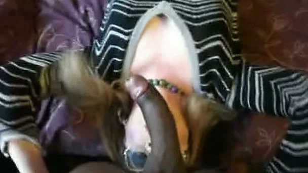 Face-fucking a kinky blonde whore in front of a mirror