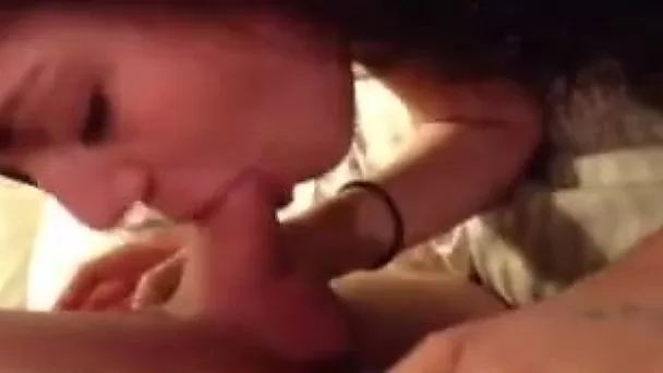 Charming brunette girl enjoys sucking my cock in POV clip