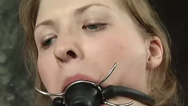 BDSM-loving cutie Melody gets nipples and pussy toyed