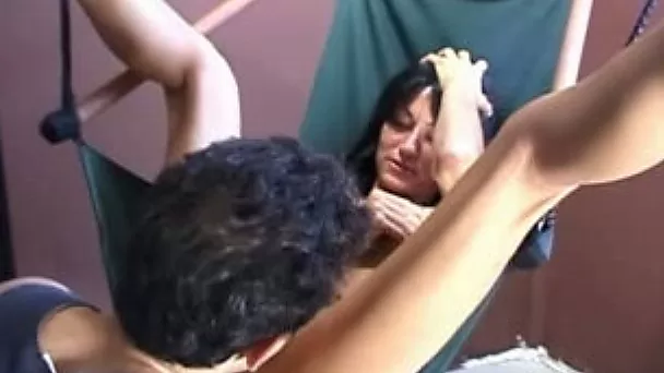 Cute brunette babe with small tits enjoys wonderful pussy licking
