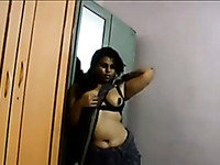 Plump Indian wifey shows her tits every chance she gets
