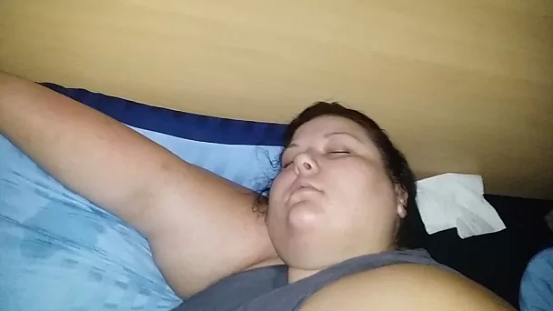 I love to cum all over my chubby wife's ass while she's sleeping