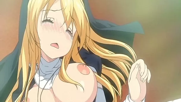 Cute hentai nun gets her extremely juicy twat properly banged