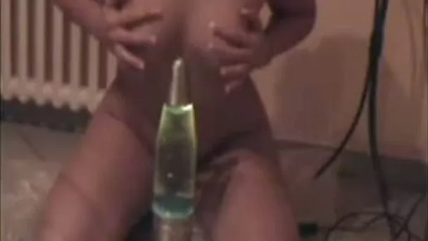 Boyfriend orders me to fuck my tight pussy with huge lava lamp