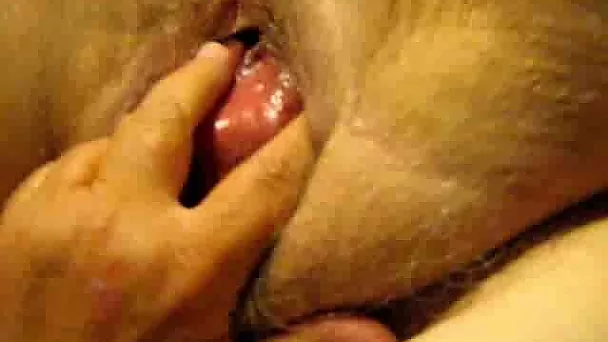 Indeed an ugly pussy of my mature chubby wife on cam